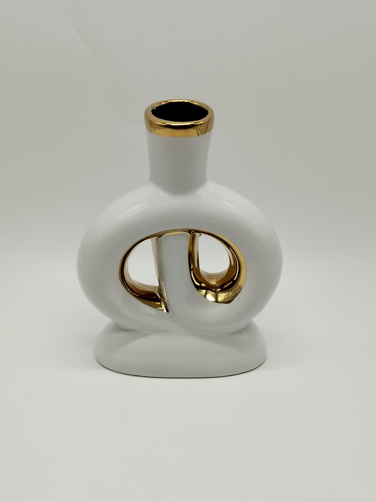VASE EN CERAMIQUE 23*17 CM couleur: BLANC 