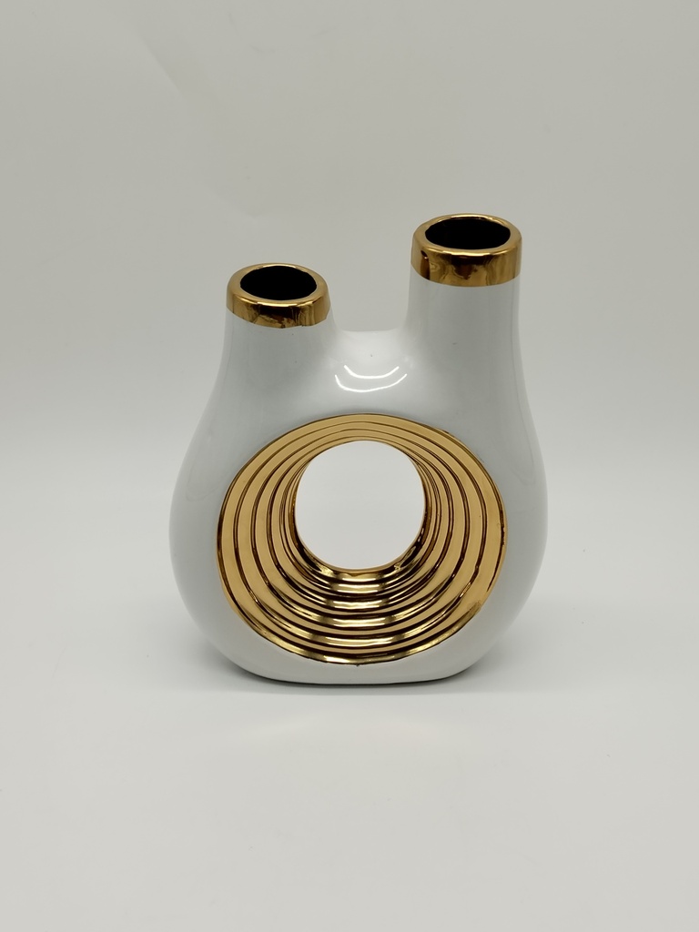 VASE EN CERAMIQUE 23*17 CM couleur: BLANC 
