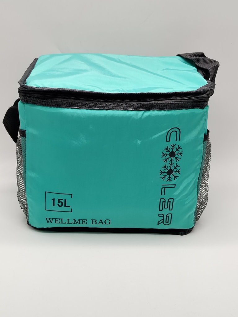 Sac isothere 15 Litres couleur gris / vert mix