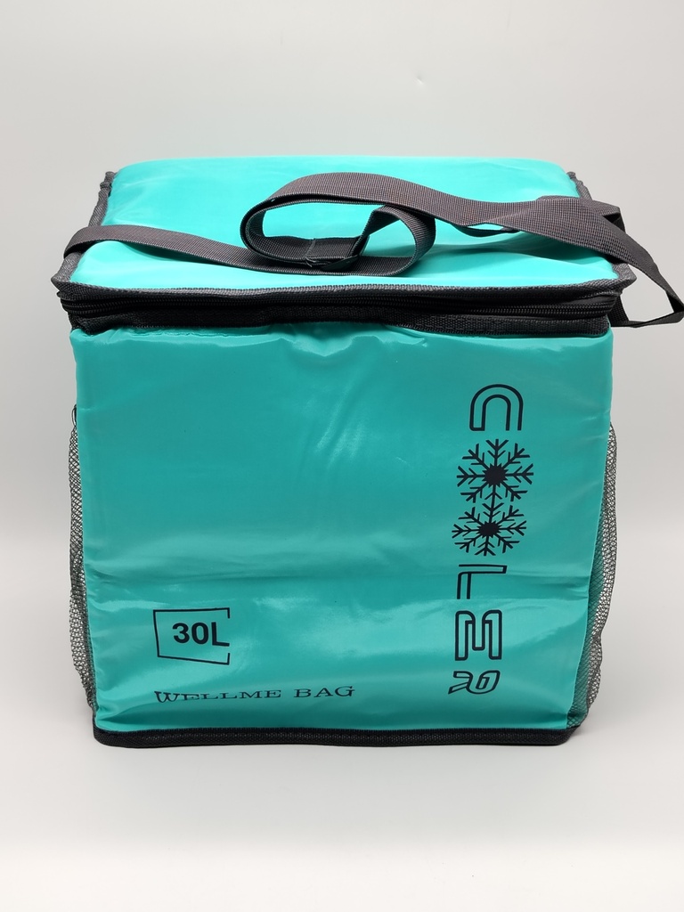 Sac isothere 30 Litres couleur gris / vert mix