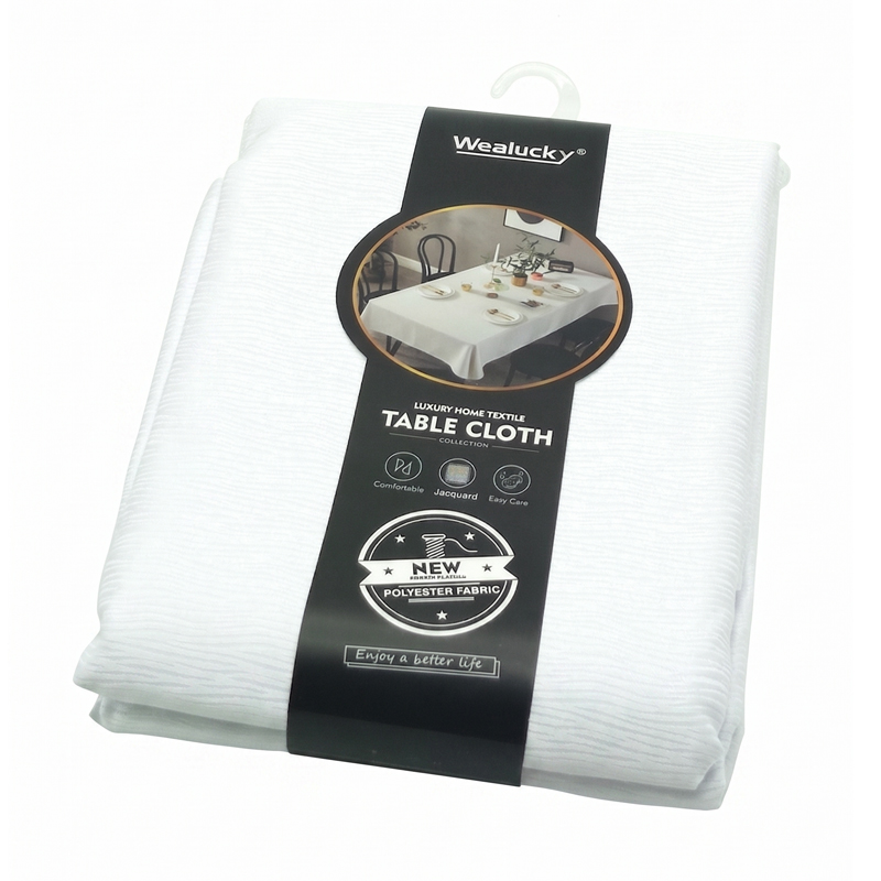 Nappe textile rectangulaire 140x250 cm couleurs blanc design mix