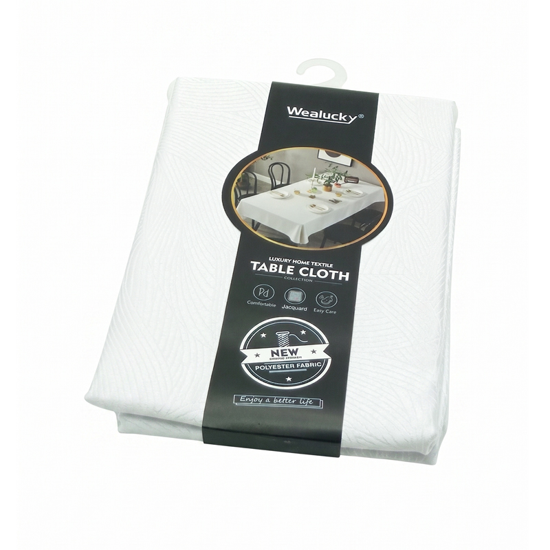 Nappe textile ronde 155 cm couleurs blanc design mix