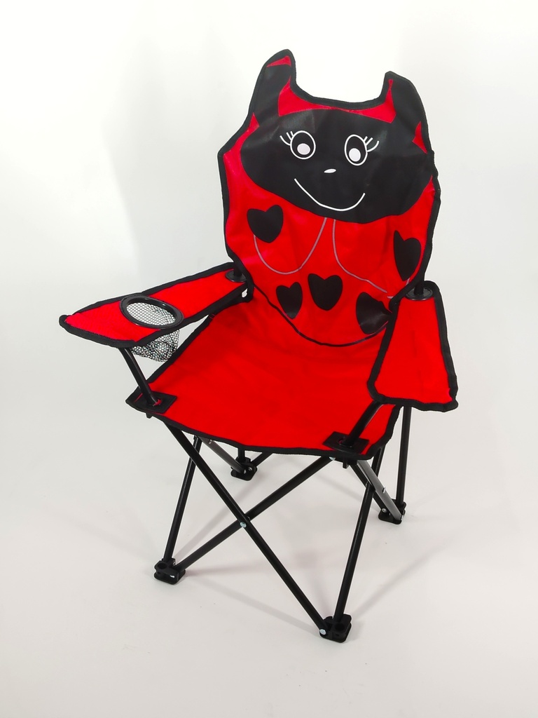 Chaise de camping 24x50/72 cm couleur rouge