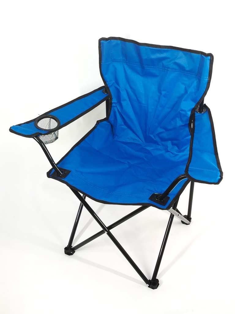 Chaise de camping 48x75/79 cm couleur mix noir-bleu-rouge