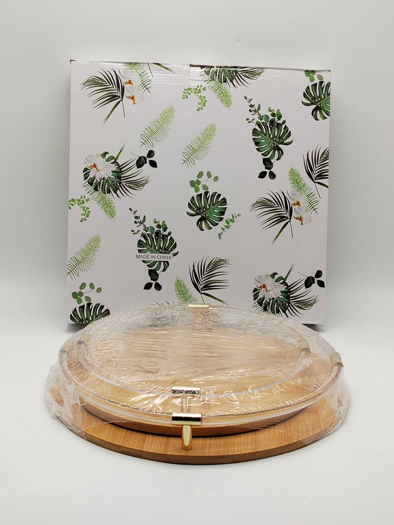 Set 2 plateaux en bois 35 / 28 cm