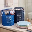 BAC A LINGE 48X41 CM MIX BLEU/NOIR/ROSE/VERT