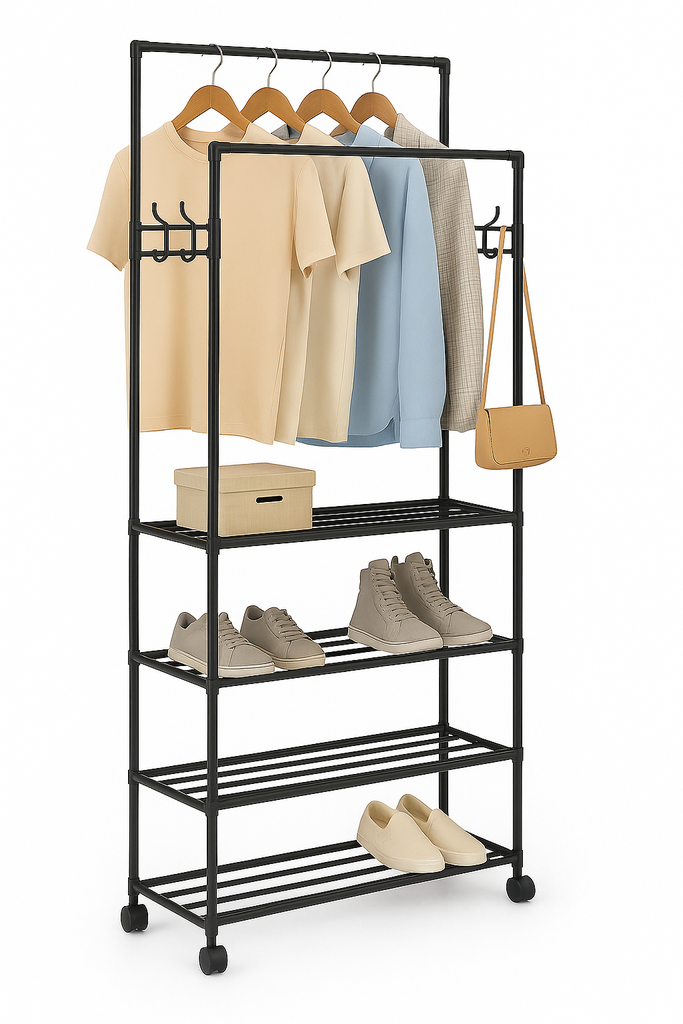 RANGE CHAUSSURE ET PORTE MANTEAU 190X60X32 CM 