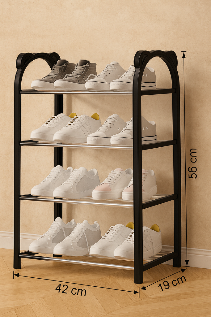 Meuble chaussure 4 niveaux 42x19x56 cm