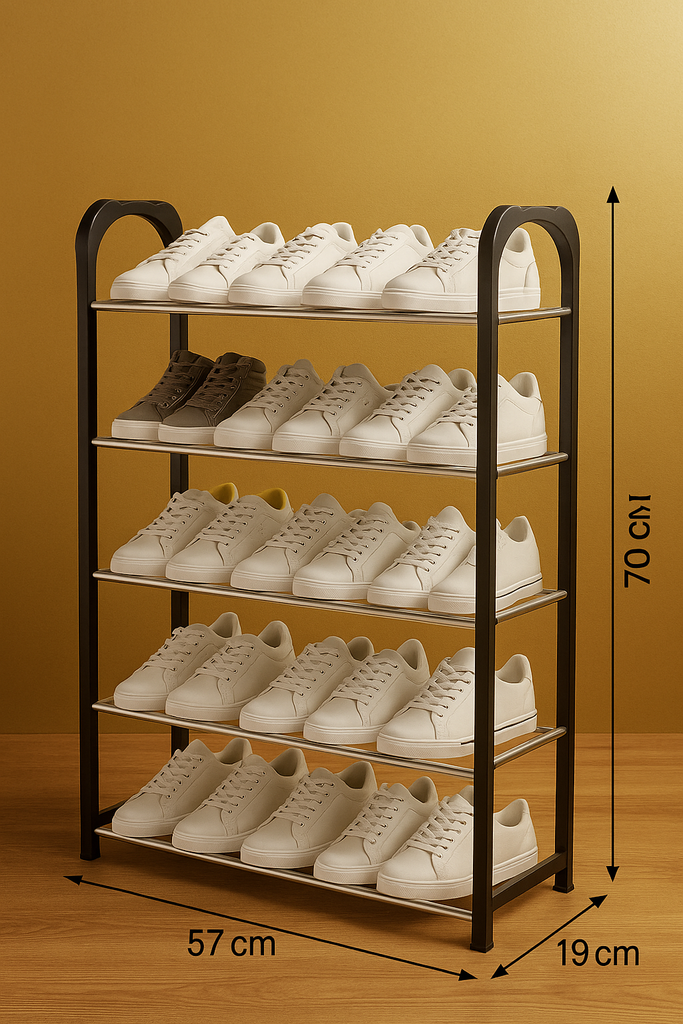 Meuble chaussure 5 niveaux 57x19x70 cm