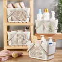 PANIER PLASTIQUE AVEC POIGNEE 26X18X17 CM COULEURS MIX 