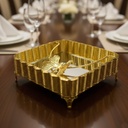 PORTE PAPIER DECO METAL MODELE OR 19X19 CM