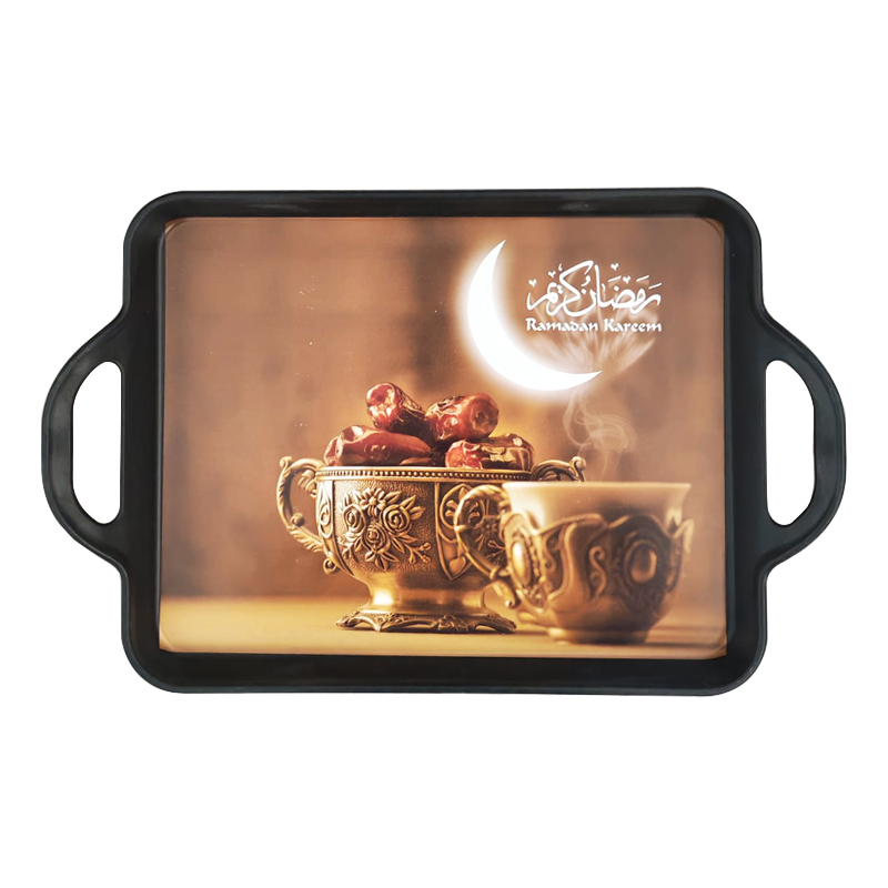 PLATEAU DECO PLASTIQUE DESIGN RAMADAN 33X23 CM