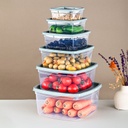 SET 6 BOITES CONSERVATION ALIMENTAIRE 300 / 500 / 850 / 1350 / 2100 / 3200 ML 