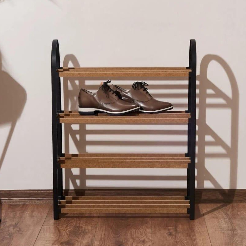 RANGE CHAUSSURES 4 NIVEAUX BOIS 52X19X65 CM