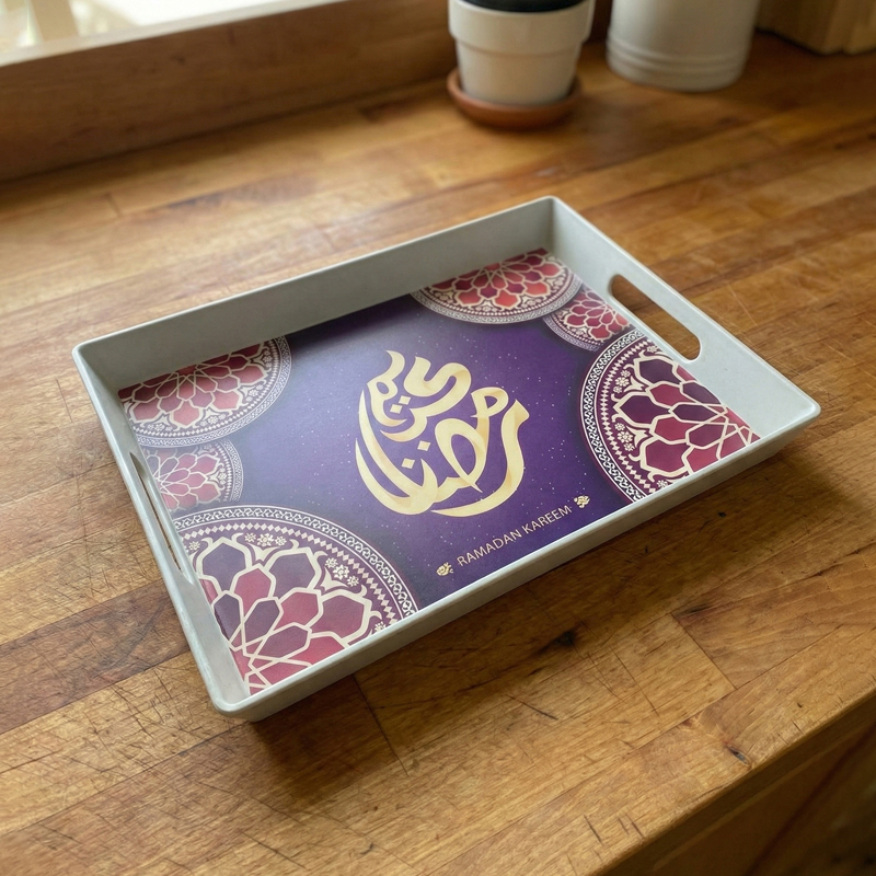 Plateau déco plastique "Ramadan" 30x22 cm