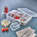 Set 7 boîtes conservations (1 x 2,3 Litres + 6 x 0,25 Litre)