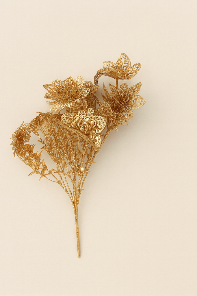 Fleur artificielle dorée 39x15 cm