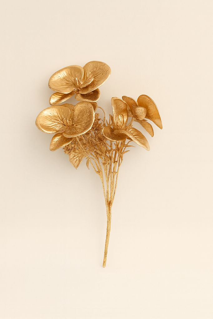 Fleur artificielle dorée 34x15 cm