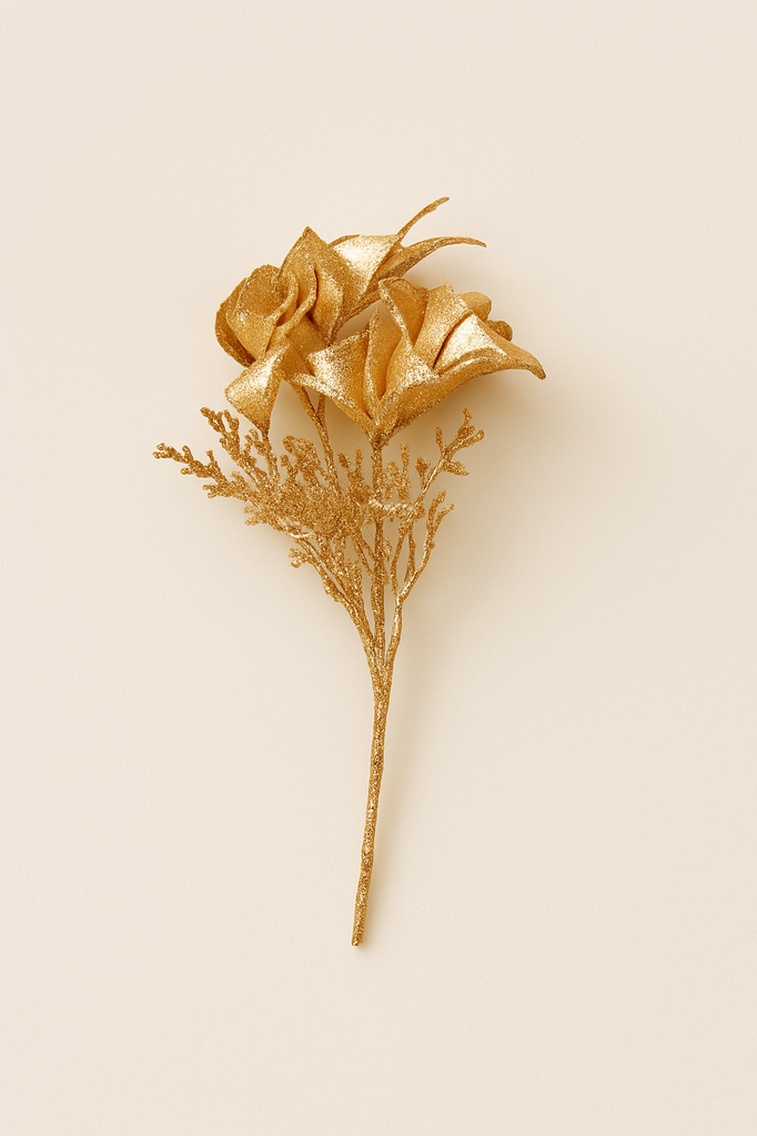 Fleur artificielle dorée 33x13 cm