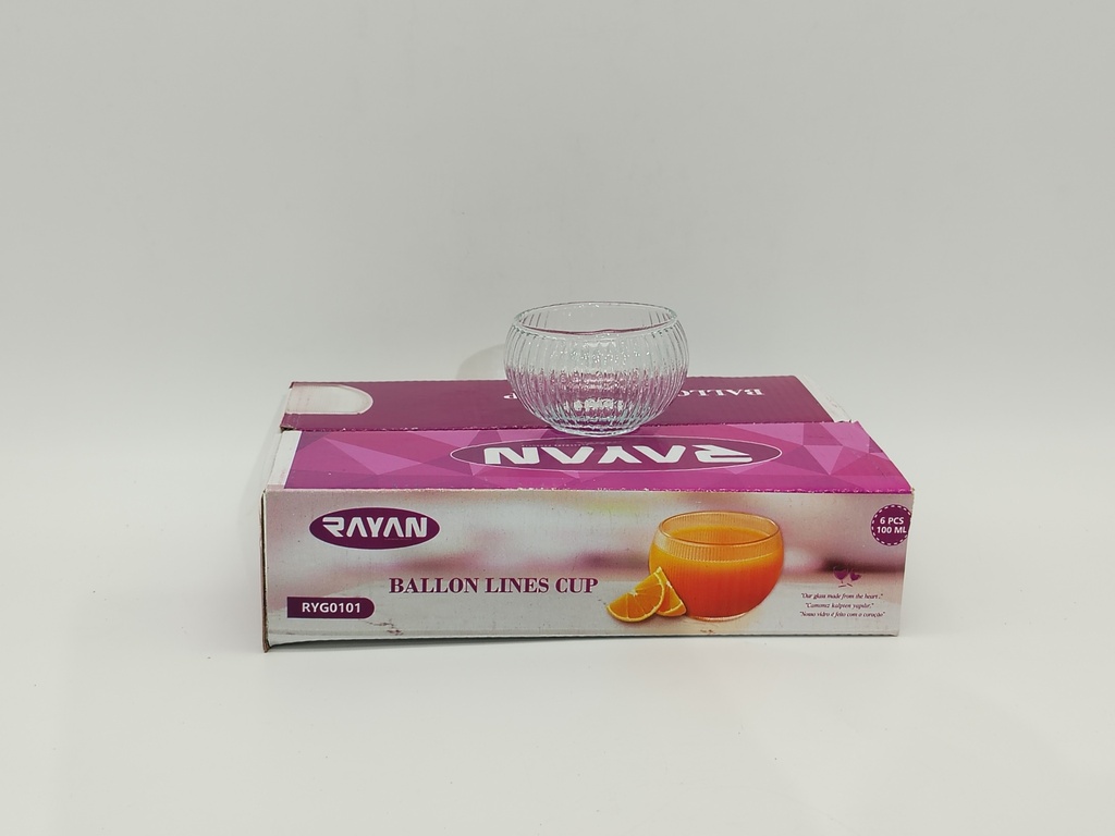 SET 6 MINI BOLS EN VERRE 100 ML