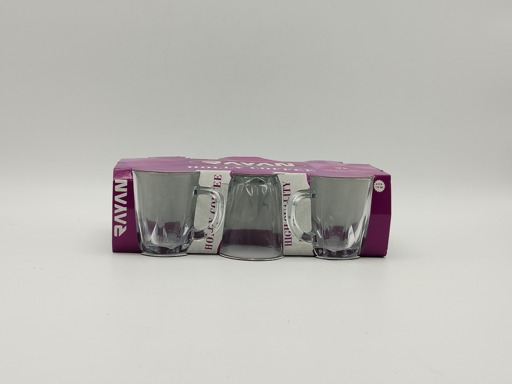 SET 6 TASSES EN VERRE 130 ML