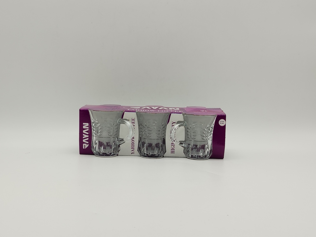 SET 6 TASSES EN VERRE 85 ML
