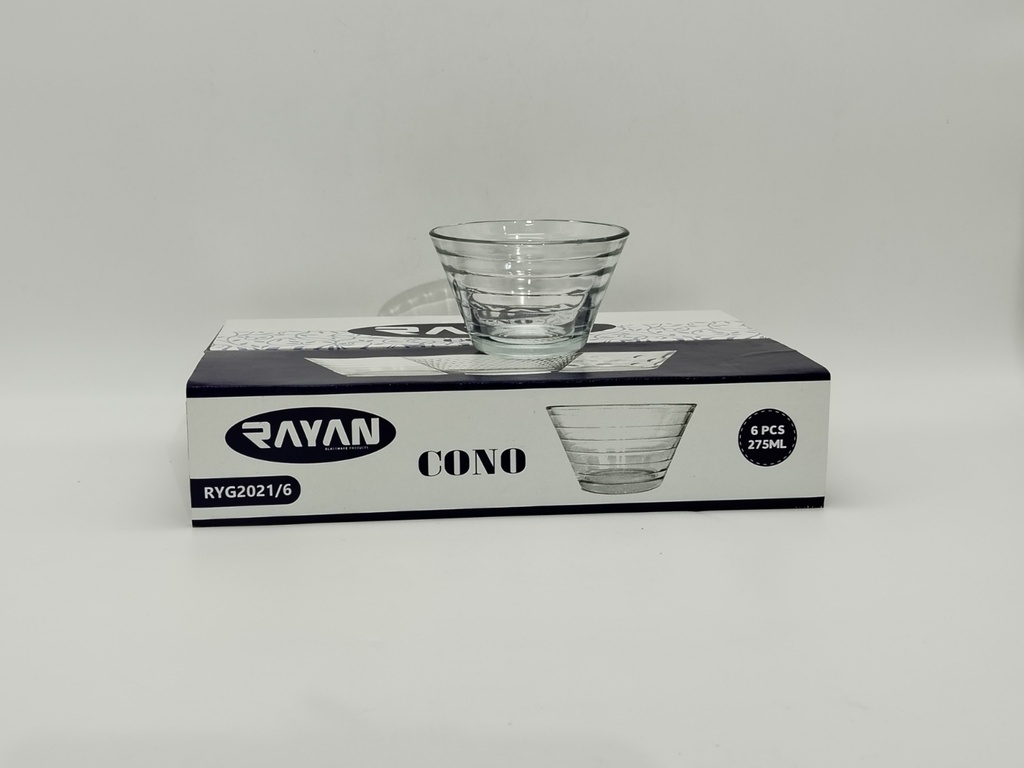 SET 6 MINI BOLS EN VERRE 275 ML