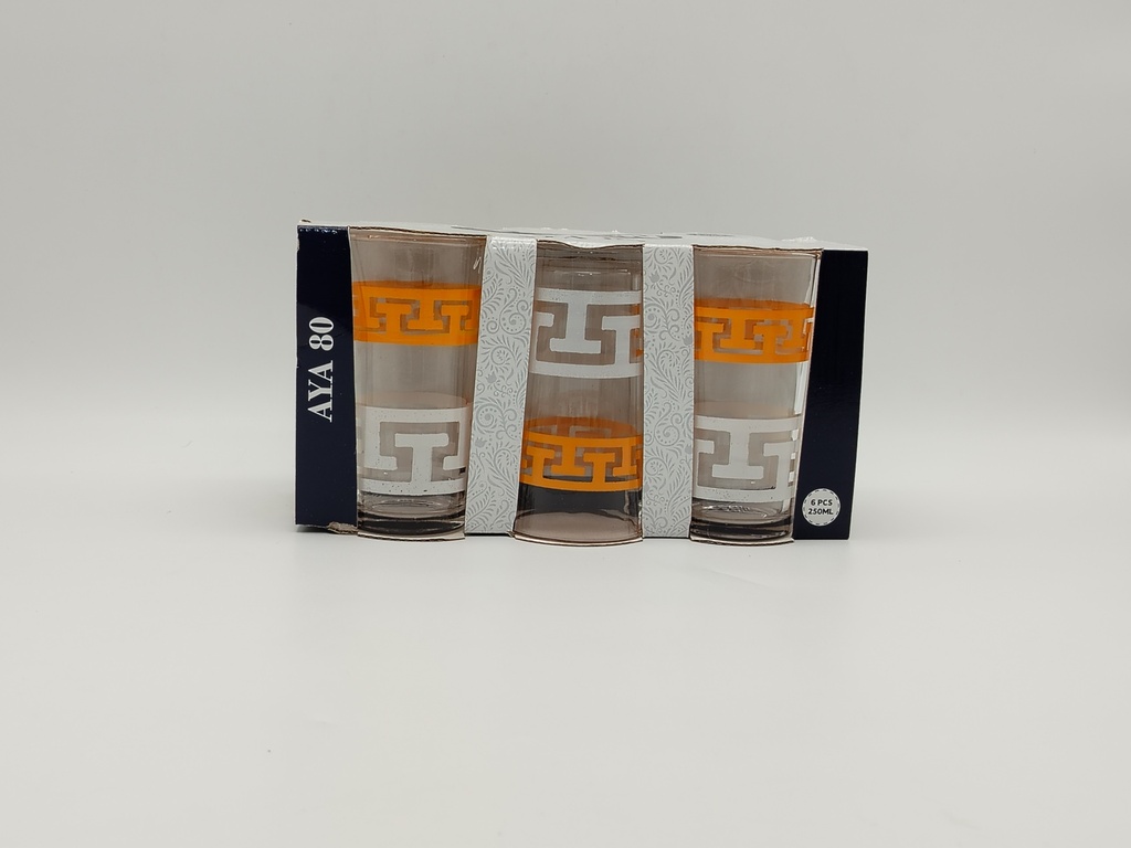 SET 6 VERRES 250 ML