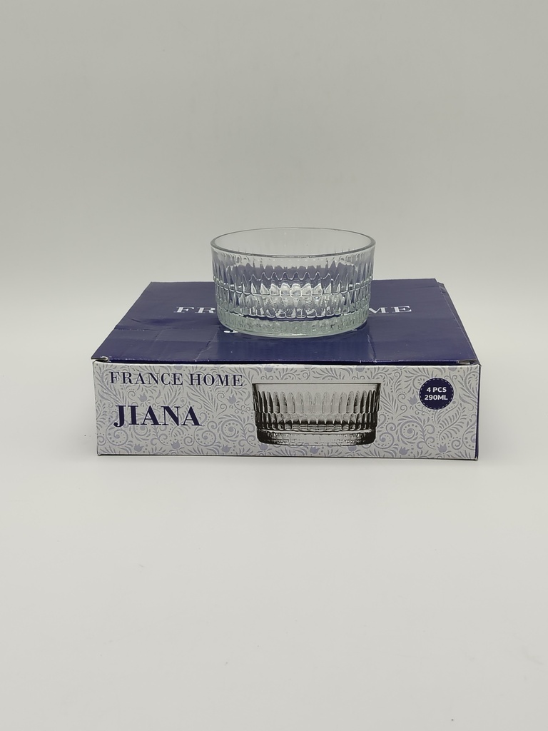 SET 4 MINI BOLS EN VERRE 290 ML