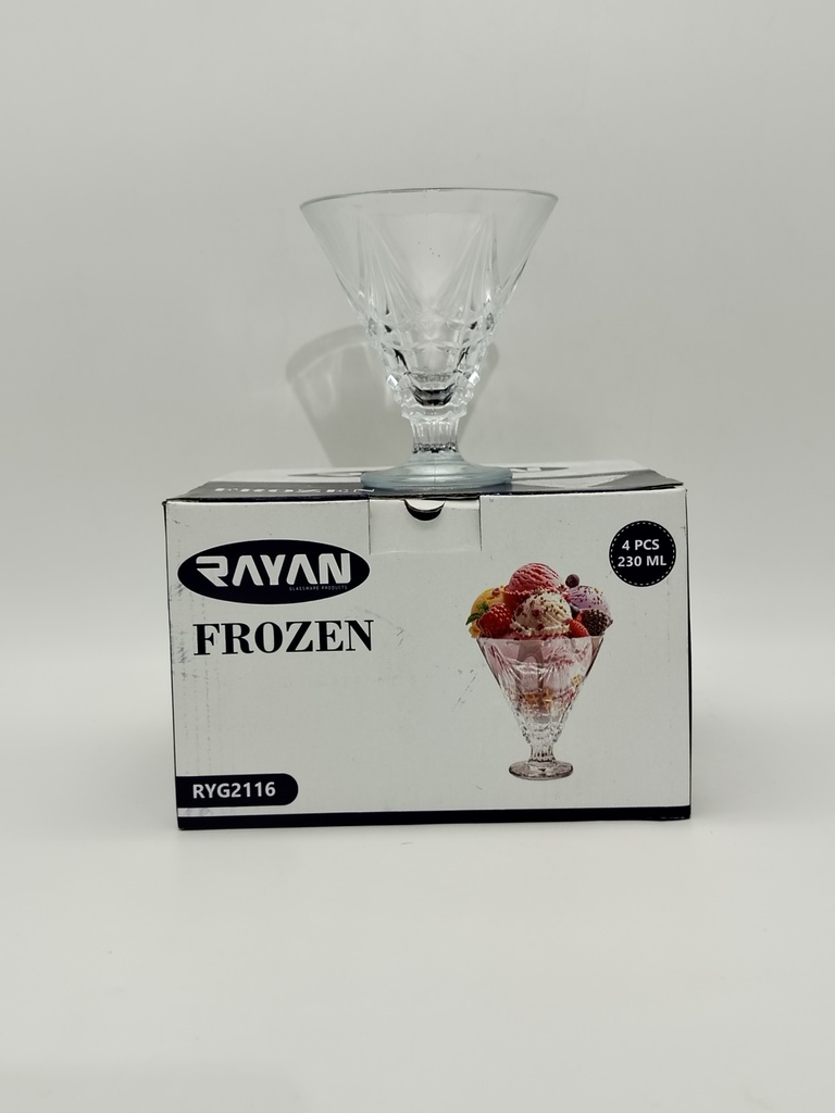 SET 4 COUPES GLACES EN VERRE 230 ML