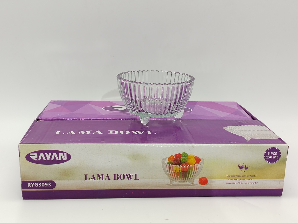 SET 6 MINI BOLS EN VERRE 150 ML