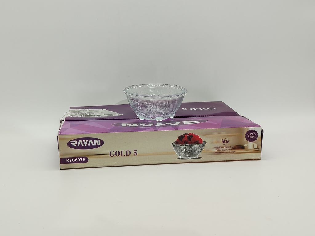 SET 6 MINI BOLS EN VERRE 250 ML