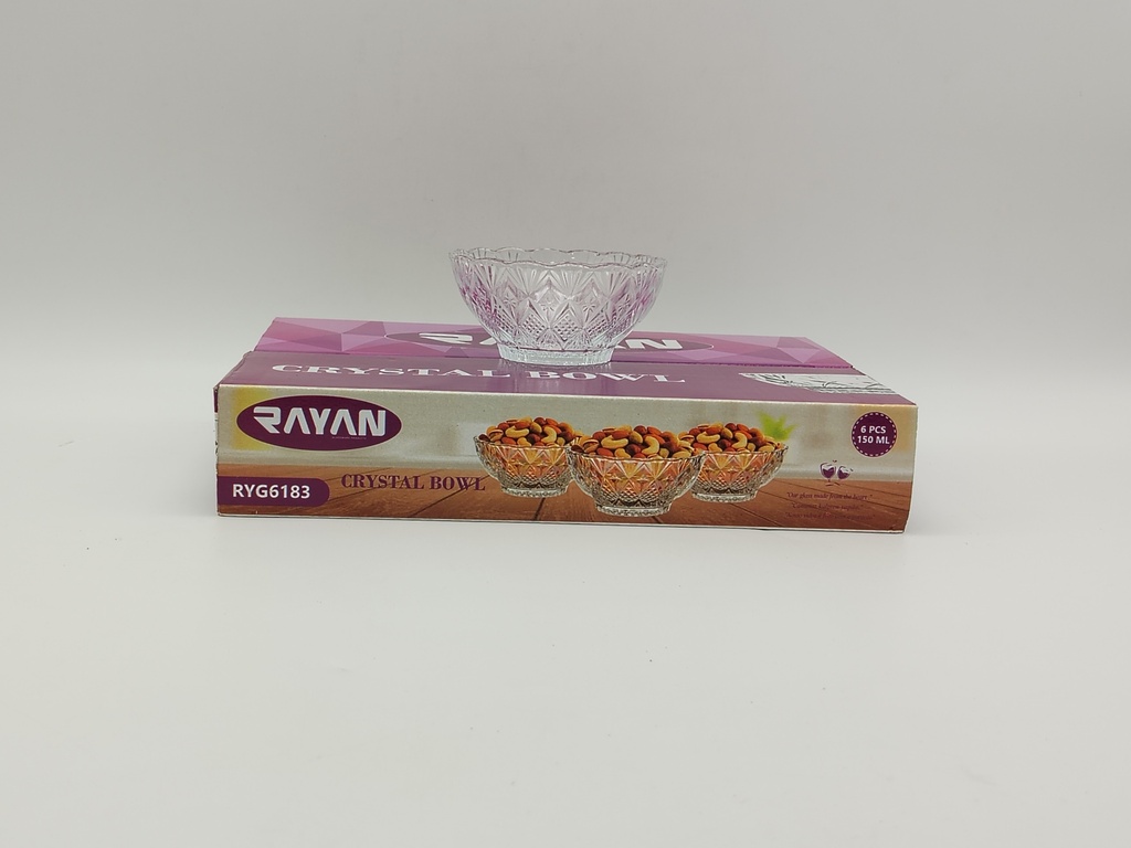 SET 6 MINI BOLS EN VERRE 150 ML
