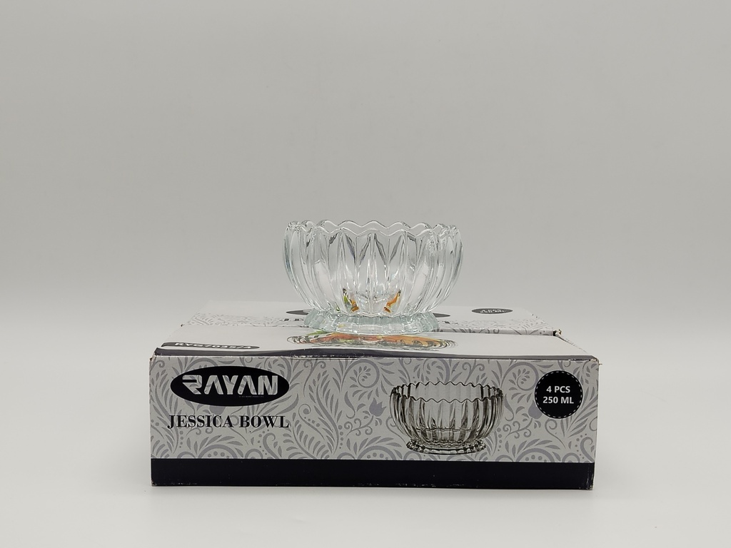 SET 4 MINI BOLS EN VERRE 250 ML