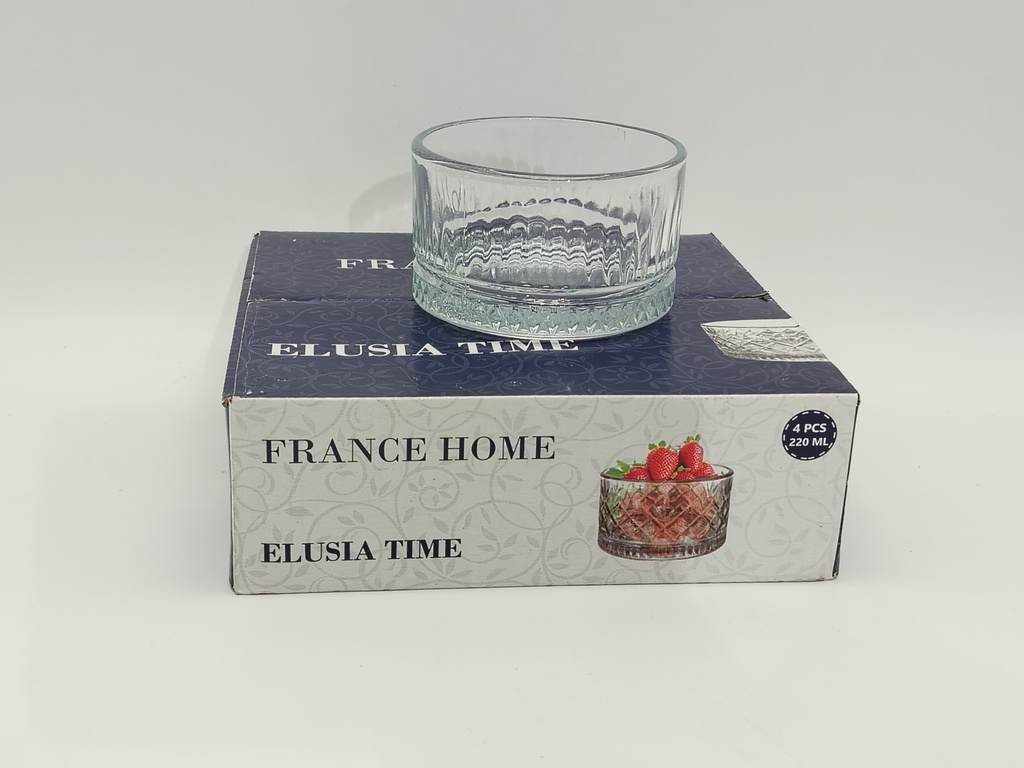 SET 4 MINI BOLS EN VERRE 250 ML