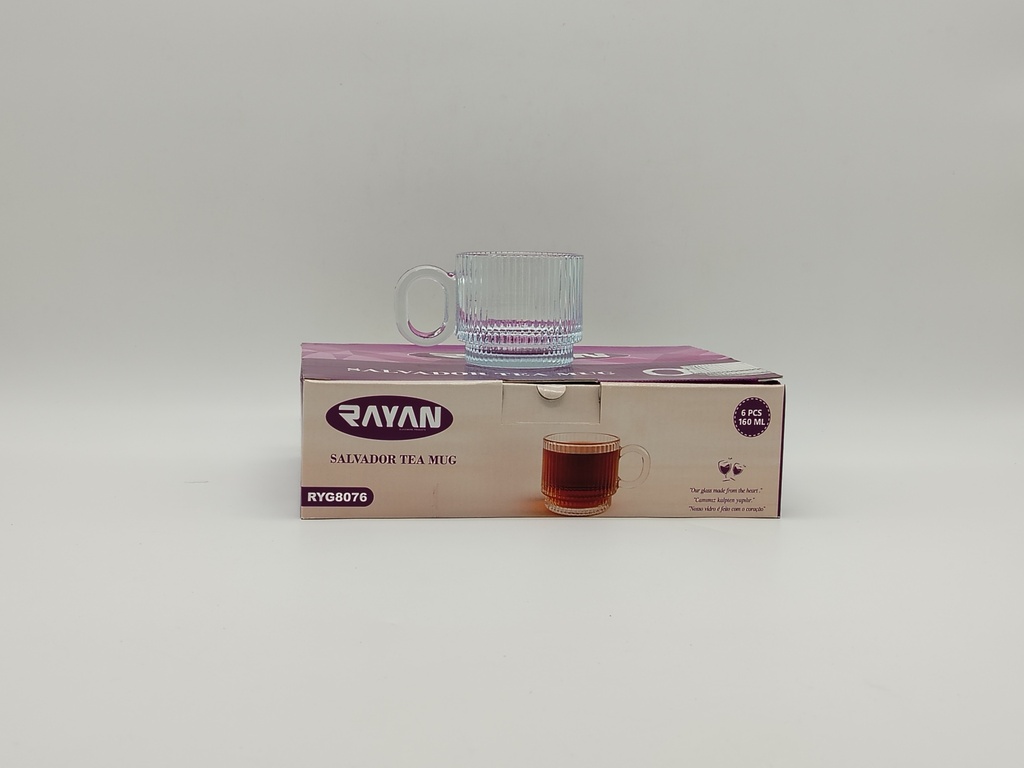 SET 6 TASSES EN VERRE 160 ML