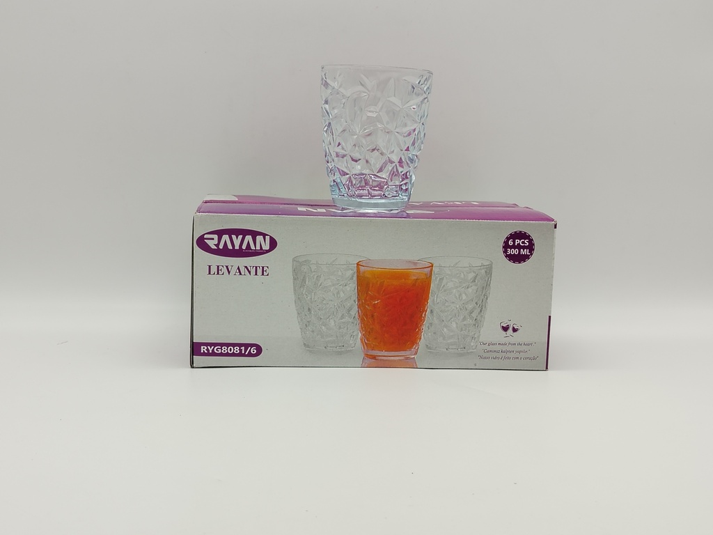 SET 6 VERRES 300 ML