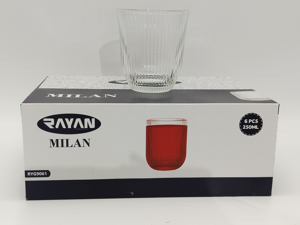 SET 6 VERRES 250 ML