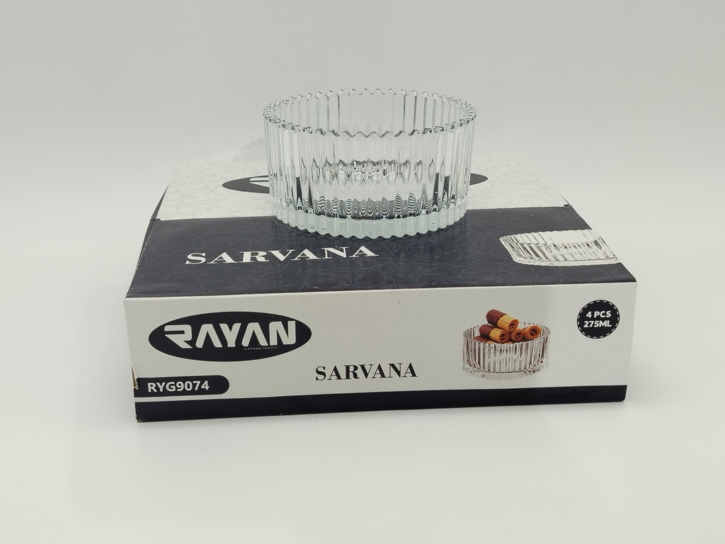 SET 4 MINI BOLS EN VERRE 275 ML