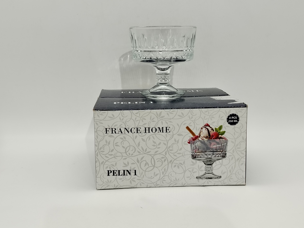 SET 4 COUPE GLACES EN VERRE 250 ML