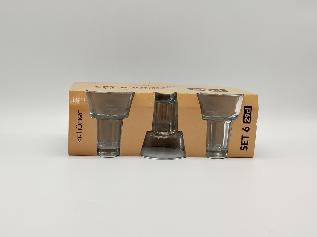 SET 6 VERRES DECO 200 ML