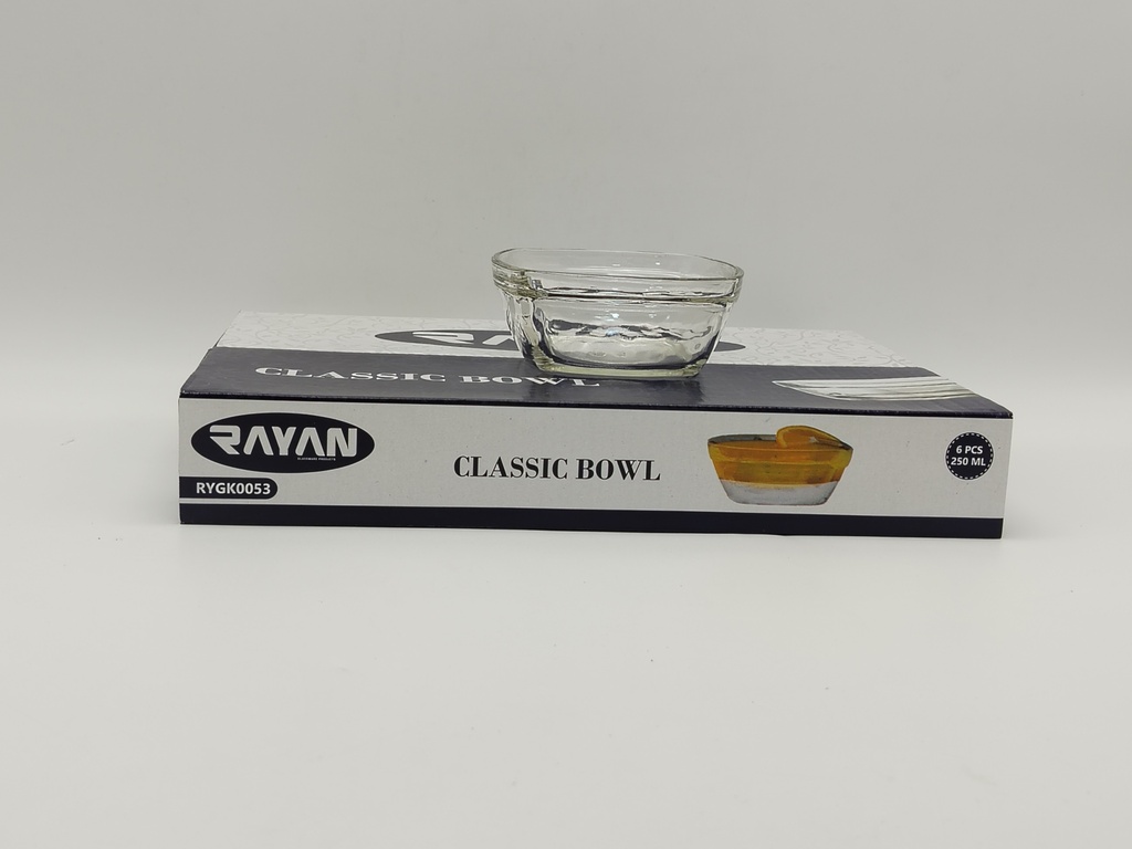 SET 6 MINI BOLS EN VERRE 250 ML