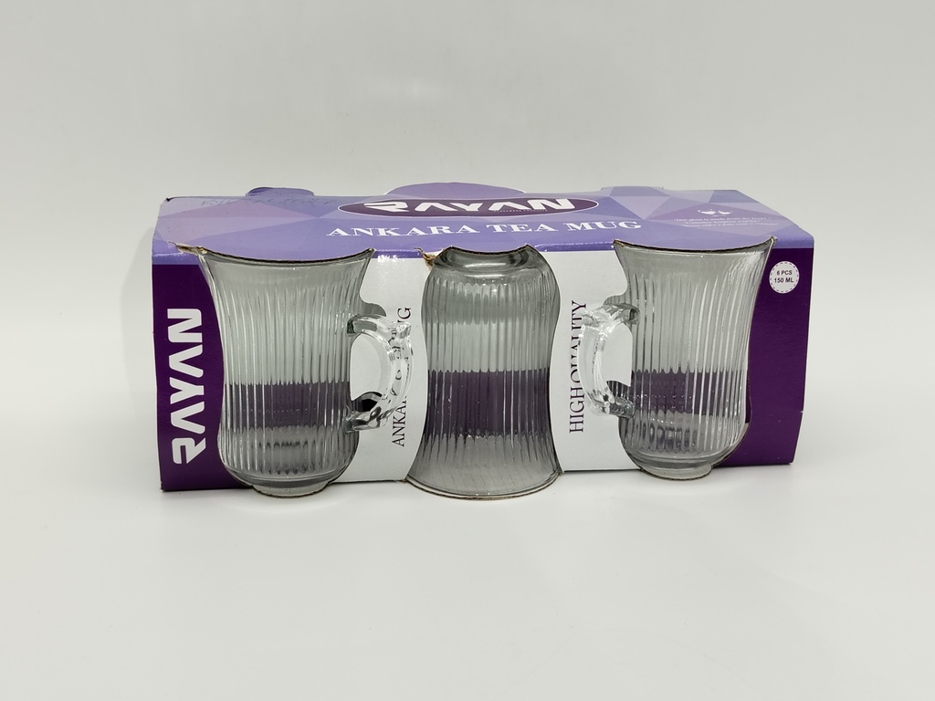 SET 6 TASSES EN VERRE 150 ML