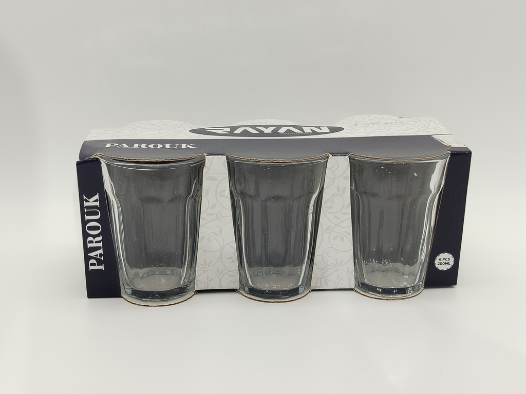 SET 6 VERRES 200 ML