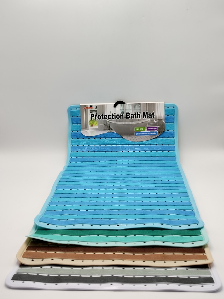 TAPIS SALLE DE BAIN 70X36 CM MIX MARRON/BLEU/VERT
