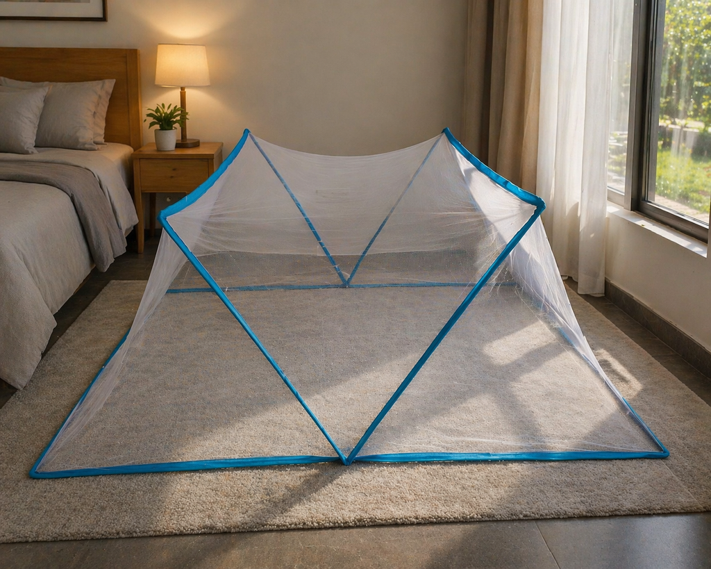 TENTE ANTI INSECTE 190X164 CM MIX ROSE/BLEU