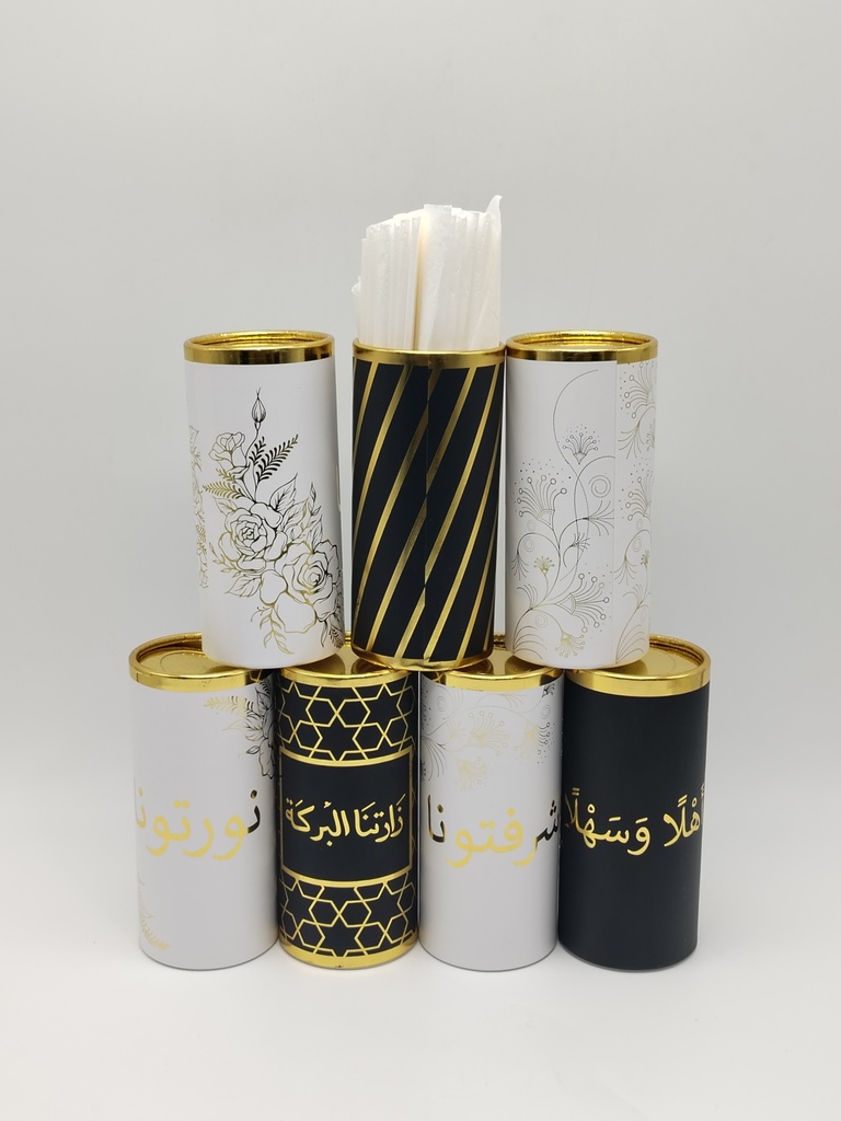 PORTE PAPIER DECO 50 PCS MIX NOIR/BLANC