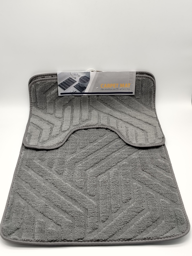 SET TAPIS + CONTOUR WC 80X50 CM 50X40 CM MIX GRIS/BLEU/VERT/MARRON/BEIGE