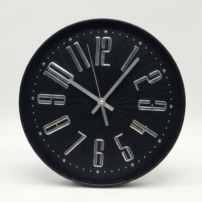 HORLOGE 29 CM MIX NOIR / BLANC