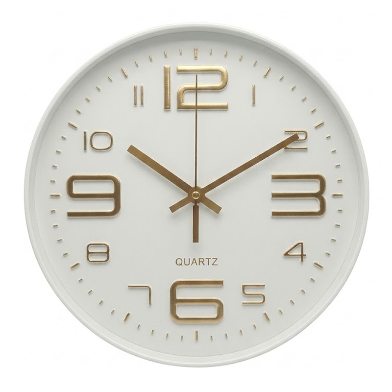 HORLOGE 29 CM MIX NOIR / BLANC
